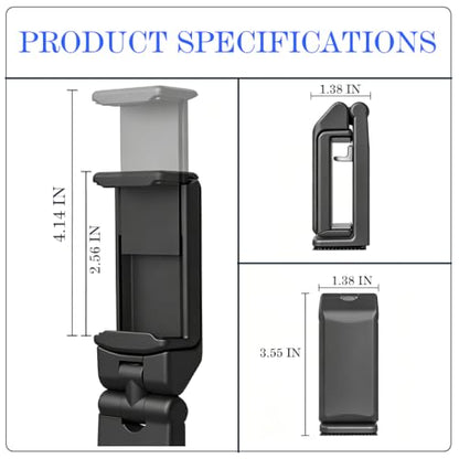 Universal in Flight Airplane Phone Holder Mount. Hands Free Viewing with Multi-Directional Dual 360 Degree Rotation. Pocket Size Must Have Airplane Travel Essential Accessory for Flying