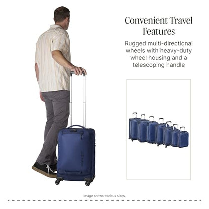 Eagle Creek Expanse 4-Wheel 22-Inch Carry-On Luggage, Pilot Blue - color: Blue