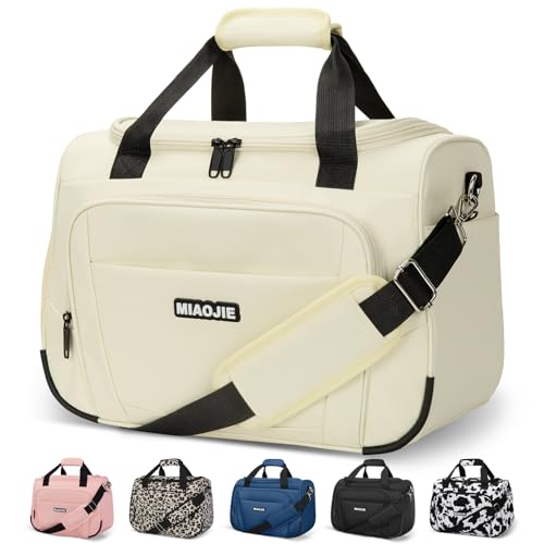 Underseat Carry On Luggage Bag, Lightweight Travel Tote Bag for Travel - color: Beige, size: 16IN
