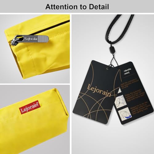 Windproof Golf Umbrella Large 54 Inch Folding Auto Open Close Wood Handle - color: Yellow 09