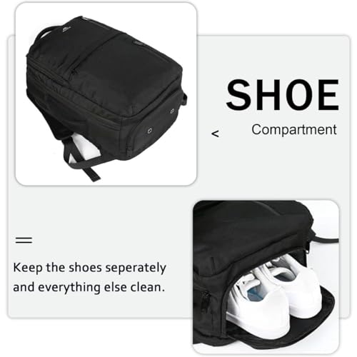 MATEIN Extra Large 45L Travel Backpack, Airline Approved 18 Inch Backpack - color: Black, size: XX-Large