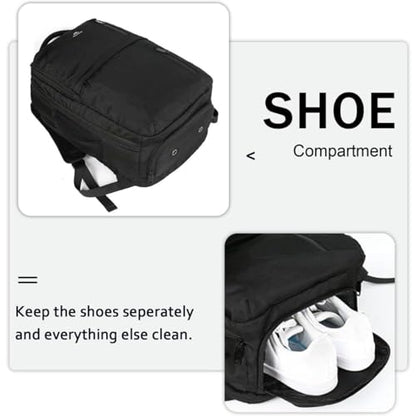 MATEIN Extra Large 45L Travel Backpack, Airline Approved 18 Inch Backpack - color: Black, size: XX-Large