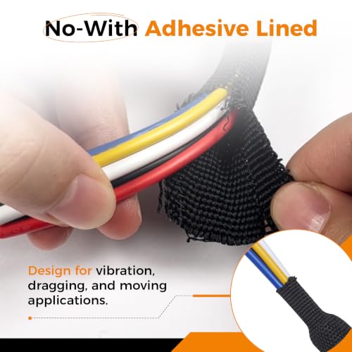 2:1 Ratio Automotive Heat Shrink Braided Sleeving 1/2''-12ft - size: 1/2"-12ft