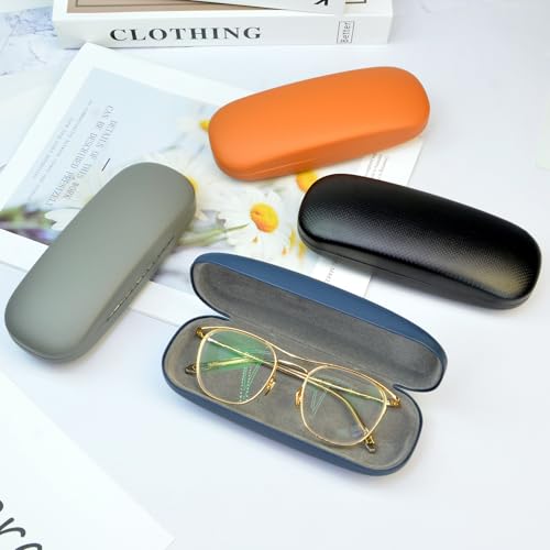 Glasses Case 4 Pack,Eyeglass Case Hard Shell for Women Men,Eye Glass Cases