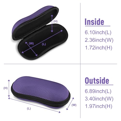 FINTIE Sunglasses Case, Hard EVA Shell Shockproof Sport Glasses Case - color: Voilet