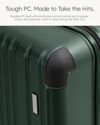Coolife Luggage, Lightweight and Durable Hardshell, 28 in, Dark Green - color: Dark Green2.0, size: L(28in)