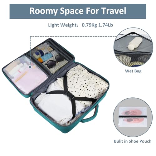 Taygeer Carry on Backpack for Men Women, Luggage Laptop Backpack - color: Peacockblue, size: Large