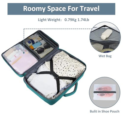 Taygeer Carry on Backpack for Men Women, Luggage Laptop Backpack - color: Peacockblue, size: Large