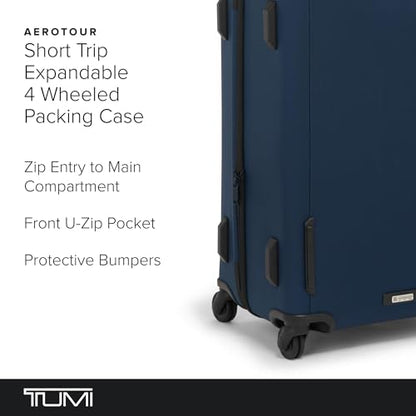 TUMI - Aerotour 4 Wheel Expandable Luggage - Men's and Women's Lightweight Business and Leisure Travel Suitcase - 26" Medium Expandable Checked, Navy - color: Navy, size: 26" Short Trip Expandable Packing Case