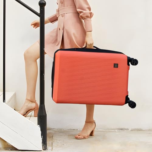 Verdi Hardside Expandable Luggage Set, Carry-On/24-In Suitcase with Spinner Wheels - color: Orange, size: 2-Piece Set (20/24)
