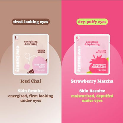 ESW Beauty Strawberry Matcha Latte Under Eye Patches with Green Tea, 1 Pack - size: 1 Count (Pack of 1)