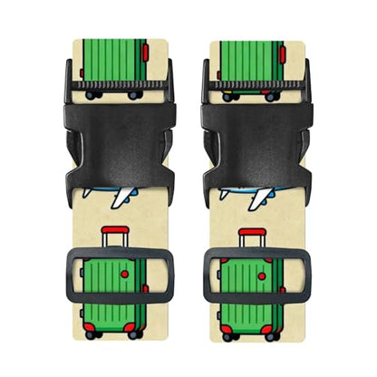 Nuxovilar Luggage Straps Set for Suitcase 1.96x90.5in Polyester - color: YMi04311, size: 1.96"x90.5"