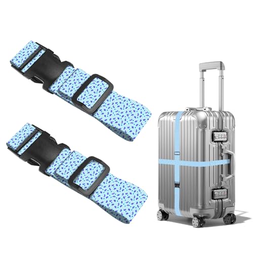Nuxovilar Luggage Straps Set for Suitcase 1.96x90.5in Polyester - color: YCC01246, size: 1.96"x90.5"