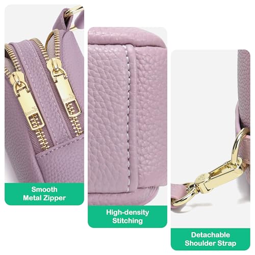 INICAT Anti Theft Crossbody Bag for Women, Small Sling Purse - color: Purple, size: Small