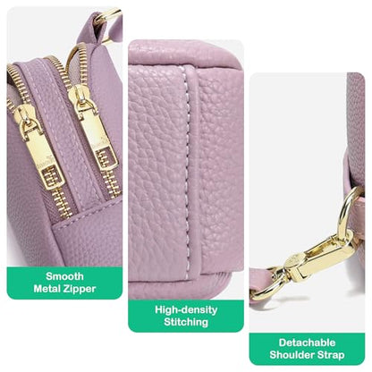 INICAT Anti Theft Crossbody Bag for Women, Small Sling Purse - color: Purple, size: Small