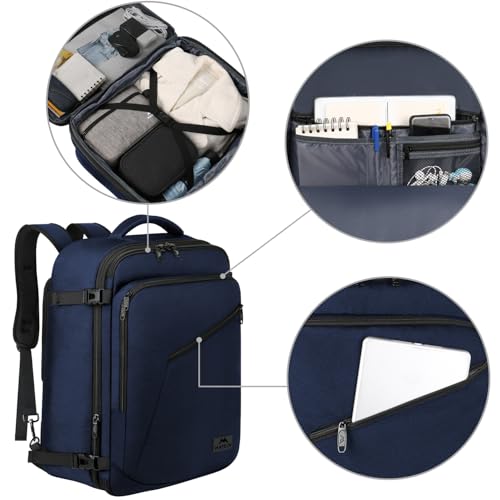 MATEIN Weekender Backpack, Large Capacity Travelling Suitcase Backpack - color: Blue, size: X-Large