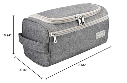 Pantheon Hanging Travel Toiletry Bag for Men, Dopp Kit - Gray - color: Grey