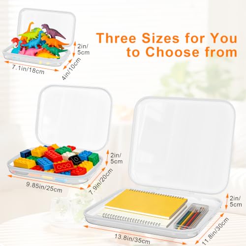 3PCS Clear Hard Shell Zipper Case,7.1*4*2 IN,Travel Makeup Bags,Jewelry Box - color: White, size: S