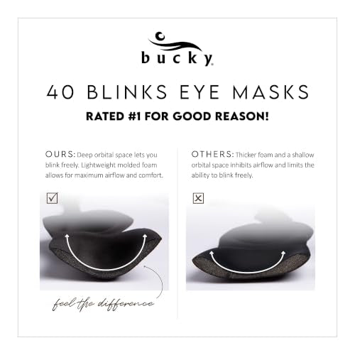 Bucky 40 Blinks No Pressure Eye Mask for Travel & Sleep - color: Orchid