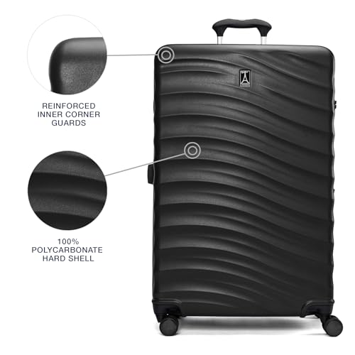 Travelpro Maxlite Air V2 Hardside Expandable Checked, Black, 28-Inch - color: Black, size: Checked Large 28-Inch