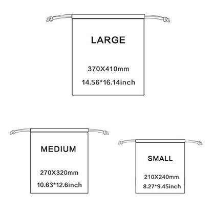 BINGONE Set of 5 Waterproof Drawstring Bag PE Plastic Folding Sport Home Travel Storage Use combine C