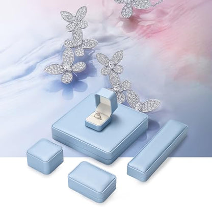 Oirlv Blue Pendant Necklace Gift Box - color: Sky Blue, size: Necklace Box