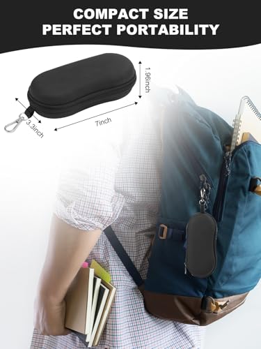 CORVIDA Double Glasses Case Hard EVA Shell Dual Eyeglasses Case - color: Black