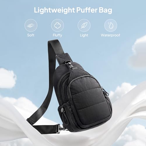 TOPEAST Anti-Theft Crossbody Bags for Women, Small Sling Bag for Travel - color: Black