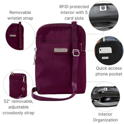 Baggallini The New Classic Collection Take Two RFID Bryant Crossbody - color: Mulberry