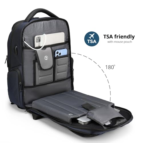 Swissdigital Design Laptop Backpack for Men Fit 15.6" Computer SD1695-12 - color: Blue