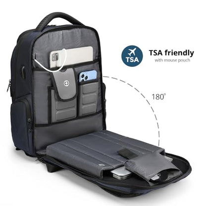 Swissdigital Design Laptop Backpack for Men Fit 15.6" Computer SD1695-12 - color: Blue