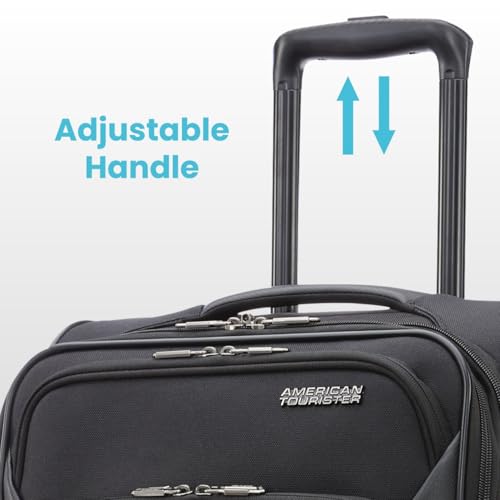 American Tourister 4 KIX 2.0 Expandable Softside Luggage with Spinner Wheels, 24 SPINNER, BLACK - color: Black, size: 24 SPINNER