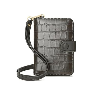 Passport Holder for Travel RFID Blocking Wallet Handbag Credit Cards Flight Ticket Organizer Card Holder Women (Dark Grey) - color: Dark Grey