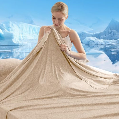 Marchpower Arc-Chill Cooling Blanket for Hot Sleepers Twin Size Beige - color: Beige, size: Twin 59" X 79"
