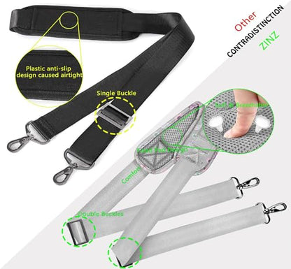 Shoulder Strap 58" Ultra-Thick Fixed Padded and Adjustable Buckles Crossbody Strap for Briefcase Laptop Bag Luggage - color: Butterfly