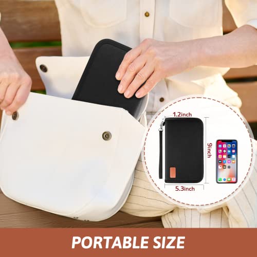 13 Pockets Receipt Coupon Organizer with Card Holder, Mini Expandable Ticket Storage & Card Case with Labels,Check/Bill/Invoice/Cash Sorter Wallet,for Home, Purse