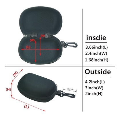 Unisex Semi-Hard Shell Folding Eyeglasses Cases With Clasps - color: Black/Silver/Pink