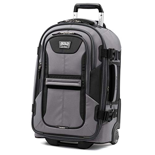 Travelpro Bold Softside Carry-On Rollaboard, Grey/Black, 22-Inch - color: Grey/Black, size: Carry-On 22-Inch