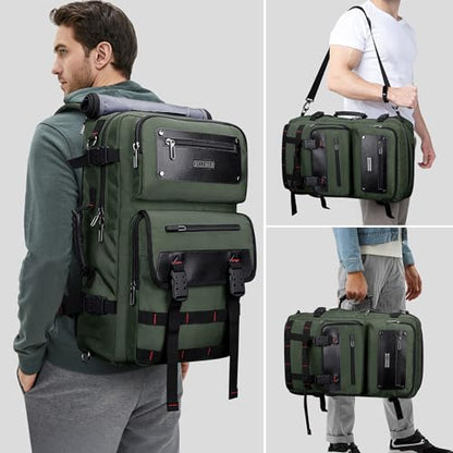 WITZMAN Travel Backpack for Men Duffle Bags Fits 17 Inch Laptop - color: Army Green