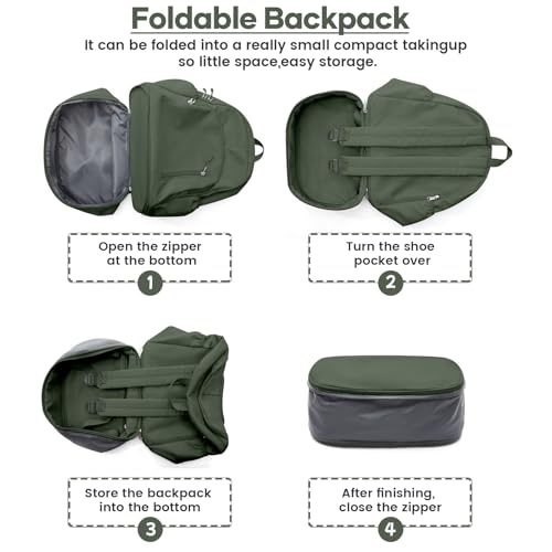Gym Backpack for Women, Dance Volleyball Backpacks With Shoe Compartment - color: Green