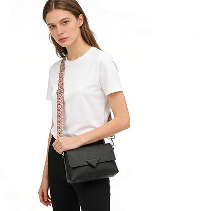 1.5" Wide Purse Strap Adjustable Replacement Gold Hardware Long Crossbody Bag Strap for Thick Shoulder Bags Canvas Handbags Straps - color: Gold Hardware-409