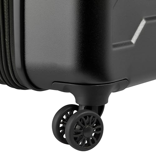Jeep JH004C Hardside Expandable Luggage with Spinner Wheels, Black, Checked-Medium 24 Inch - color: Black, size: Checked-Medium 24 Inch