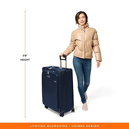 Briggs & Riley Baseline Large Expandable Softside Spinner Luggage, Navy - color: Navy, size: 29" Checked