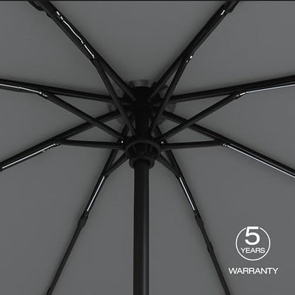 Knirps A.200 Medium Duomatic Windproof Umbrella for Adults – Automatic Open Close 38.5" Canopy, Travel Case Included - color: Grey