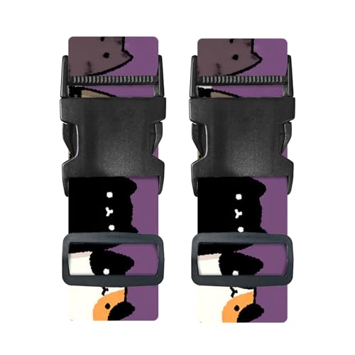 Nuxovilar Luggage Straps Set for Suitcase 1.96x71in Polyester - color: YLU10318, size: 1.96"x70.86"