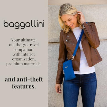Baggallini Women's Securtex Anti-theft Activity Crossbody Bag - color: Ink Hydrangea