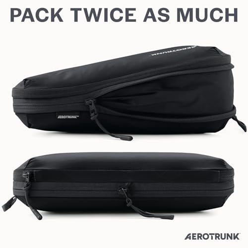 Aerotrunk Ultralight Compression Packing Cubes for Travel, 3-Pack, Black - color: Black, size: 3-Pack