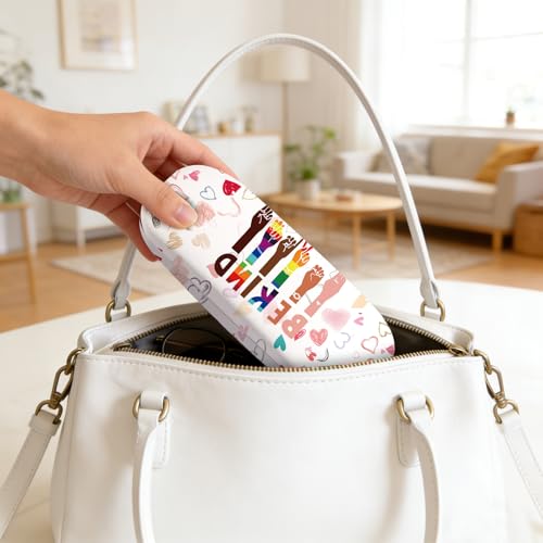 Glasses Case Hard Shell,Portable Protective Eyeglasses Case, Eyeglass Holder Box with Cleaning Cloth,for Women Men - color: Finger