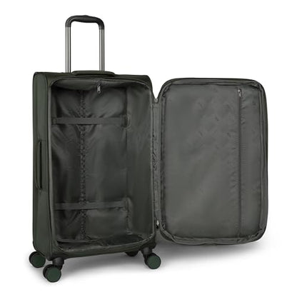 Quiksilver Buxton Suitcases Softside Expandable Luggage with Spinner Wheels, Large 3-Piece Set (20/26/30) (Green) - color: Green