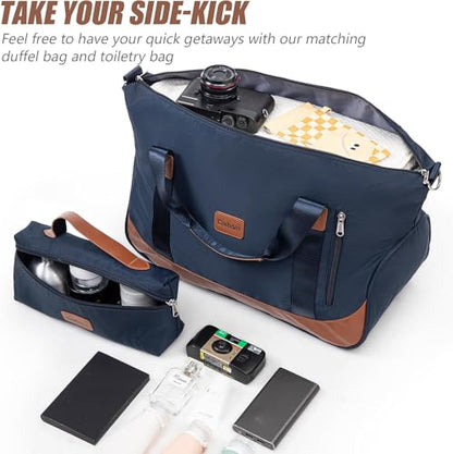 Cosbarn Carry On Luggage,3 Piece Luggage Set,22x14x9 Airline Approved - color: PorscheBlue